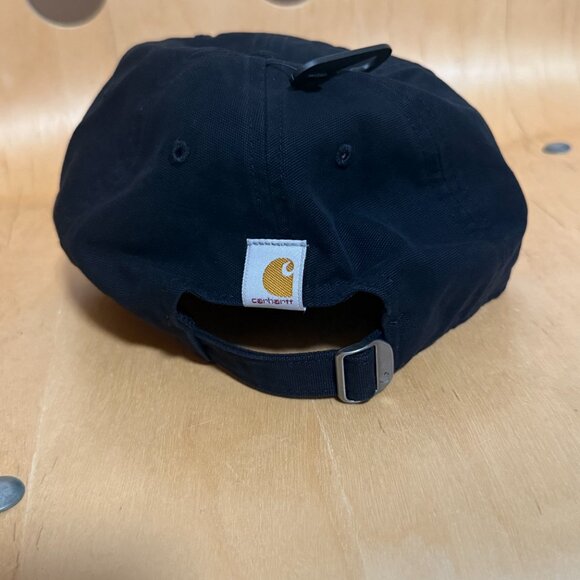New With Tags Women's Carhartt Black Cotton Modern Logo Baseball Cap Hat - Picture 6 of 10